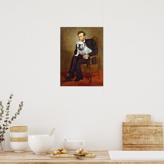 Engels Bulldog 9 - Lincoln Poster (Keuken)