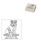 Engels Bulldog Aangepast retouradres Rubberstempel (Gestempeld)