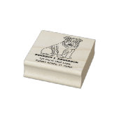 Engels Bulldog Aangepast retouradres Rubberstempel (Stempel)
