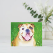 Engels Bulldog Art briefkaart (Staand voorkant)