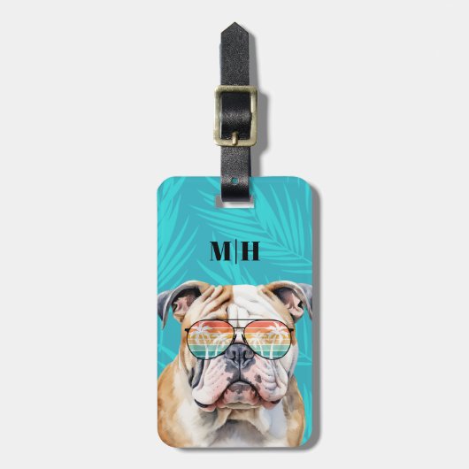 Engels Bulldog Bagagelabel (Voorkant verticaal)