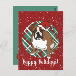 Engels Bulldog Christmas Briefkaart