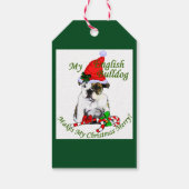 Engels Bulldog Christmas Cadeaulabel (Achterkant)