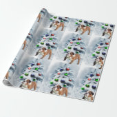 Engels Bulldog Christmas Cadeaupapier (Uitgerold)
