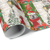 Engels Bulldog Christmas Cadeaupapier (Rol Hoek)