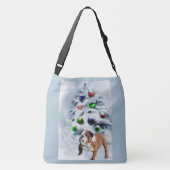Engels Bulldog Christmas Crossbody Tas (Achterkant)