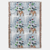 Engels Bulldog Christmas Deken (Voorkant Verticaal)