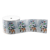 Engels Bulldog Christmas Grosgrain Lint (Spoel)
