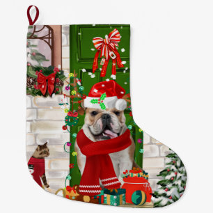Engels Bulldog Christmas Grote Kerstsok
