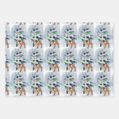 Engels Bulldog Christmas Inpakpapier Vel (Voorkant)