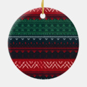 Engels Bulldog Christmas Keramisch Ornament (Achterkant)