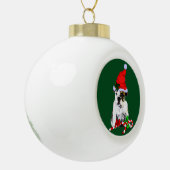 Engels Bulldog Christmas Keramische Bal Ornament (Links)