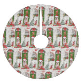 Engels Bulldog Christmas Kerstboom Rok (Voorkant)