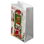 Engels Bulldog Christmas Klein Cadeauzakje (Voorkant Gekanteld)