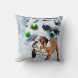 Engels Bulldog Christmas Kussen