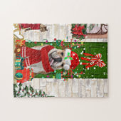 Engels Bulldog Christmas Legpuzzel (Horizontaal)