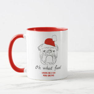 Engels Bulldog Christmas Mok