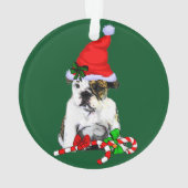 Engels Bulldog Christmas Ornament (achterkant)