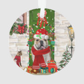Engels Bulldog Christmas Ornament (achterkant)