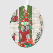 Engels Bulldog Christmas Ornament (voorkant)