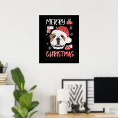 Engels Bulldog Christmas Poster (Thuiskantoor)