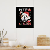 Engels Bulldog Christmas Poster (Keuken)