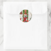 Engels Bulldog Christmas Ronde Sticker (Tas)