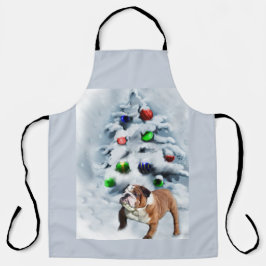 Engels Bulldog Christmas Schort