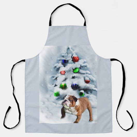 Engels Bulldog Christmas Schort (Voorkant)