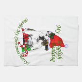 Engels Bulldog Christmas Theedoek (Horizontaal)