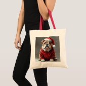 Engels Bulldog Christmas Tote Bag (Voorkant (product))