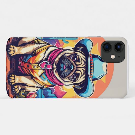  Engels Bulldog Cowboy Funny Western Dog Case-Mate iPhone Case (Achterkant (horizontaal))