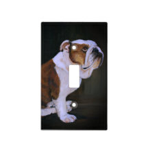 Engels Bulldog Dog Art Single Light Switch Hoesje