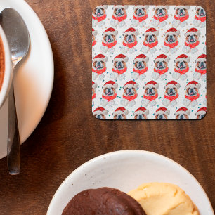 Engels Bulldog Dog Breed Christmas Kartonnen Onderzetters