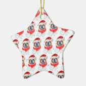 Engels Bulldog Dog Breed Christmas Keramisch Ornament (Links)