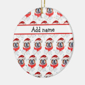 Engels Bulldog Dog Breed Christmas Keramisch Ornament (Links)