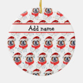 Engels Bulldog Dog Breed Christmas Keramisch Ornament (Achterkant)