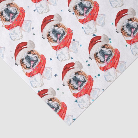 Engels Bulldog Dog Breed Christmas Tissuepapier (Detail)