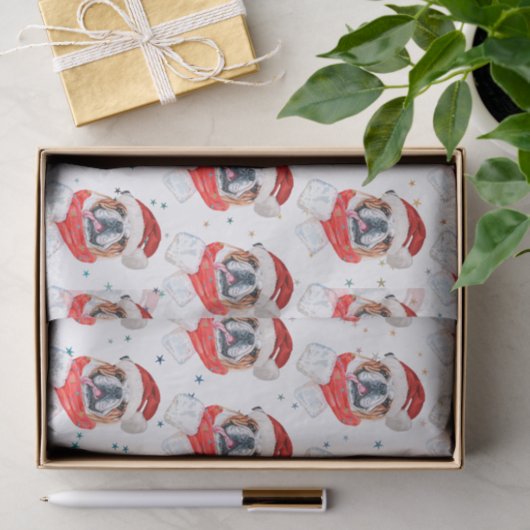 Engels Bulldog Dog Breed Christmas Tissuepapier (Geschenk)
