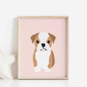 Engels Bulldog Dog Nursery & Kinder kamer Poster