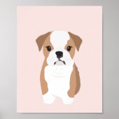 Engels Bulldog Dog Nursery & Kinder kamer Poster (Voorkant)