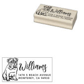 Engels Bulldog eigenaar retouradres Hond eigenaar Rubberstempel (Gestempeld)