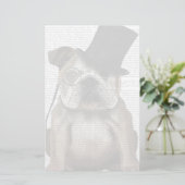 Engels Bulldog, Formal Hound and Pet Briefpapier (Staand voorkant)