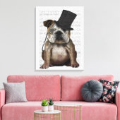 Engels Bulldog, Formal Hound and Pet Canvas Afdruk (Insitu (Woonkamer))