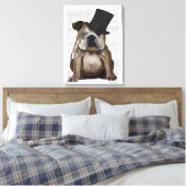 Engels Bulldog, Formal Hound and Pet Canvas Afdruk (Insitu (Slaapkamer))