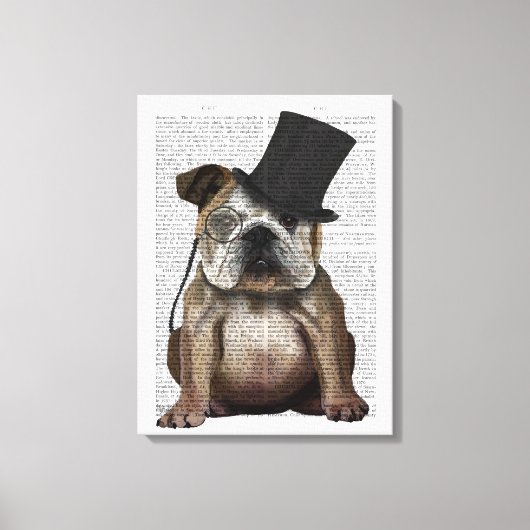 Engels Bulldog, Formal Hound and Pet Canvas Afdruk (Voorkant)