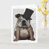Engels Bulldog, Formal Hound and Pet Kaart (Gele Bloem)