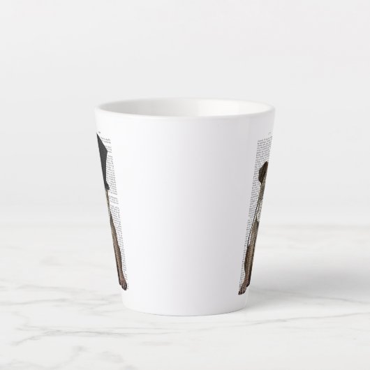 Engels Bulldog, Formal Hound and Pet Latte Mok (Voorkant)