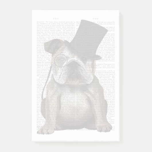 Engels Bulldog, Formal Hound and Pet Post-it® Notes (Voorkant)