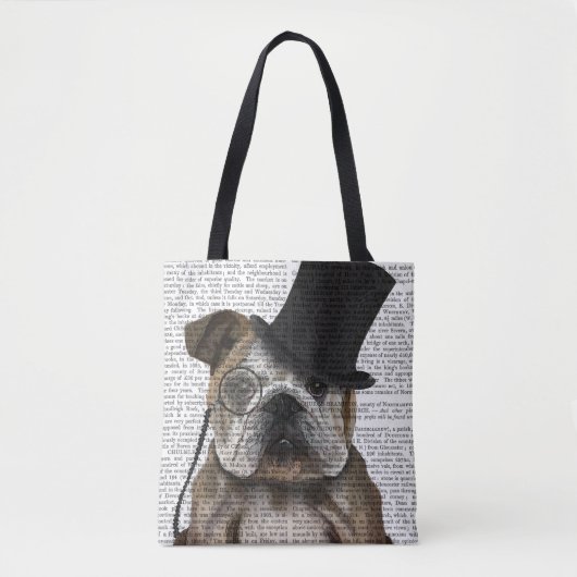 Engels Bulldog, Formal Hound and Pet Tote Bag (Voorkant)